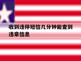 收到违停短信几分钟能查到违章信息