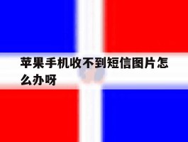 苹果手机收不到短信图片怎么办呀