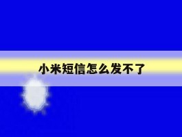 小米短信怎么发不了