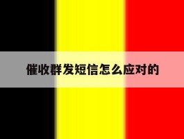 催收群发短信怎么应对的