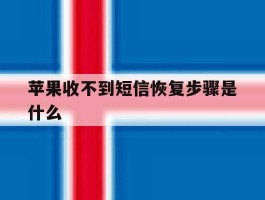 苹果收不到短信恢复步骤是什么