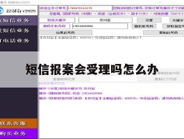短信报案会受理吗怎么办