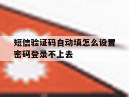 短信验证码自动填怎么设置密码登录不上去