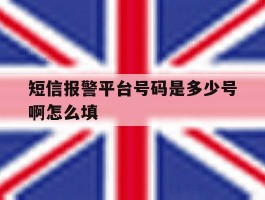 短信报警平台号码是多少号啊怎么填