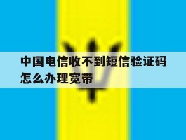 中国电信收不到短信验证码怎么办理宽带