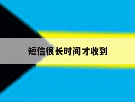 短信很长时间才收到