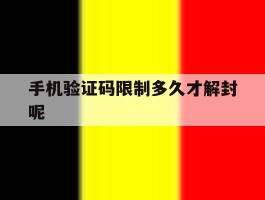 手机验证码限制多久才解封呢