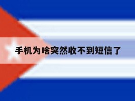 手机为啥突然收不到短信了