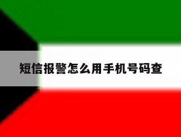 短信报警怎么用手机号码查
