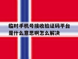 包含临时手机号接收验证码平台是什么意思啊怎么解决的词条