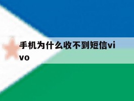 手机为什么收不到短信vivo