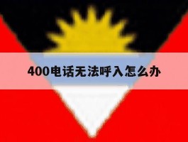 400电话无法呼入怎么办