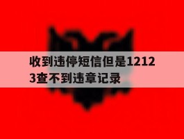 包含收到违停短信但是12123查不到违章记录的词条