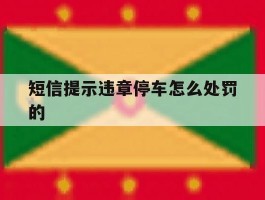 短信提示违章停车怎么处罚的