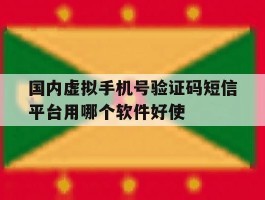 包含国内虚拟手机号验证码短信平台用哪个软件好使的词条