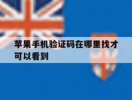 苹果手机验证码在哪里找才可以看到