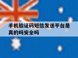 手机验证码短信发送平台是真的吗安全吗的简单介绍
