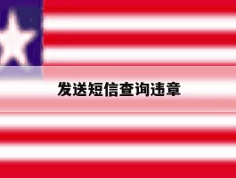 发送短信查询违章