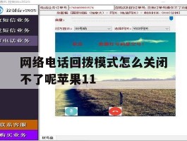 关于网络电话回拨模式怎么关闭不了呢苹果11的信息