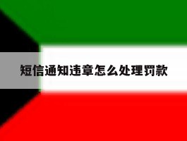 短信通知违章怎么处理罚款