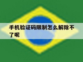 手机验证码限制怎么解除不了呢