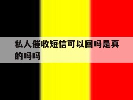 私人催收短信可以回吗是真的吗吗