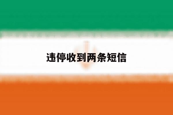 违停收到两条短信 违停收到两条短信