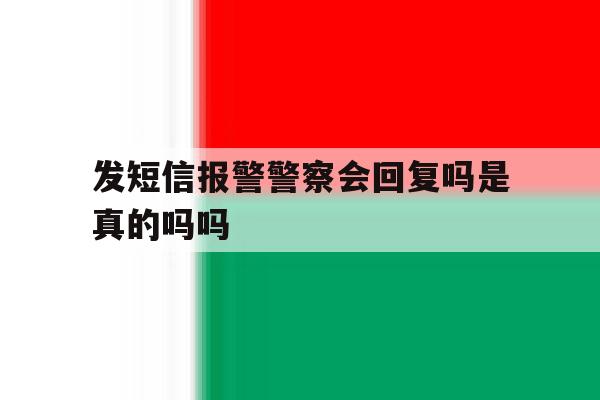 发短信报警警察会回复吗是真的吗吗 发短信报警警察会回复吗是真的吗吗
