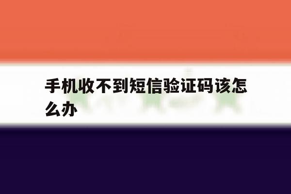 手机收不到短信验证码该怎么办 手机收不到短信验证码该怎么办
