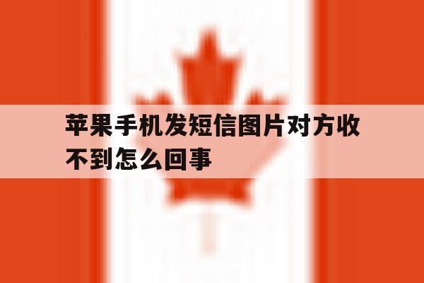 苹果手机发短信图片对方收不到怎么回事 苹果手机发短信图片对方收不到怎么回事