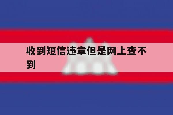 收到短信违章但是网上查不到 收到短信违章但是网上查不到