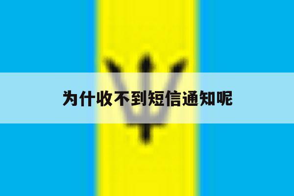 为什收不到短信通知呢 为什收不到短信通知呢