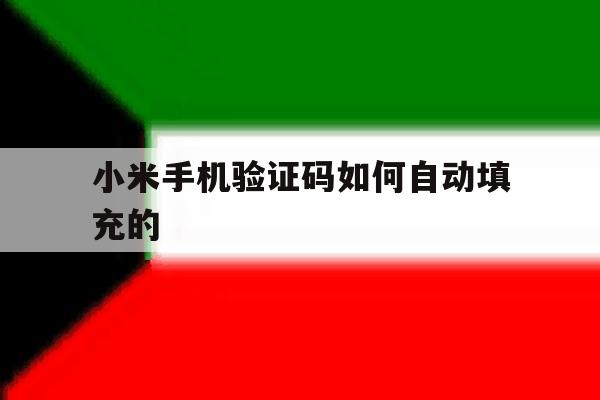 小米手机验证码如何自动填充的 小米手机验证码如何自动填充的