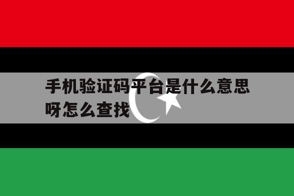 手机验证码平台是什么意思呀怎么查找 手机验证码平台是什么意思呀怎么查找