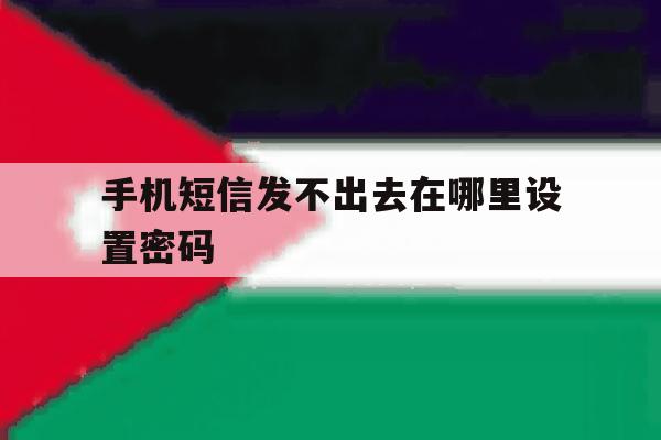 手机短信发不出去在哪里设置密码 手机短信发不出去在哪里设置密码