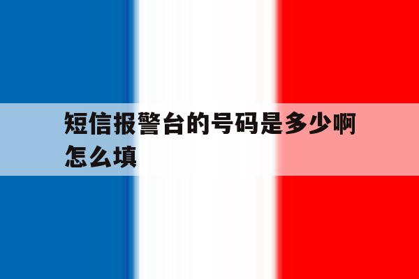 短信报警台的号码是多少啊怎么填 短信报警台的号码是多少啊怎么填