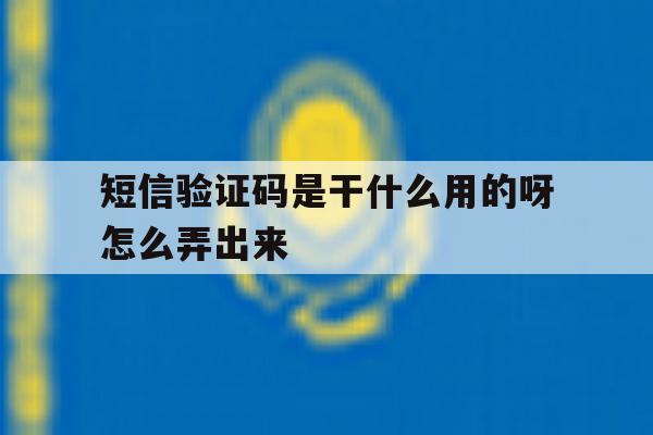 短信验证码是干什么用的呀怎么弄出来 短信验证码是干什么用的呀怎么弄出来