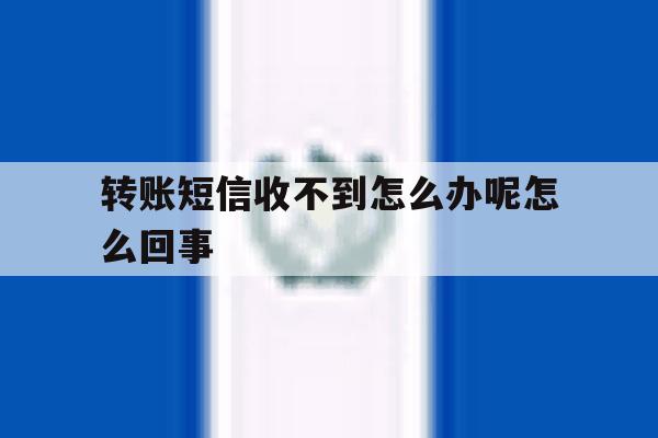 转账短信收不到怎么办呢怎么回事 转账短信收不到怎么办呢怎么回事