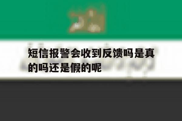 包含短信报警会收到反馈吗是真的吗还是假的呢的词条 包含短信报警会收到反馈吗是真的吗还是假的呢的词条