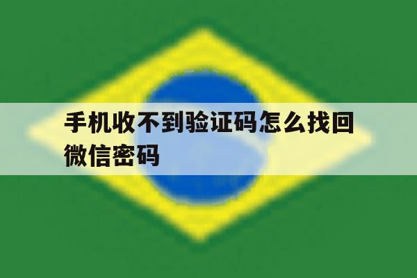 手机收不到验证码怎么找回微信密码 手机收不到验证码怎么找回微信密码