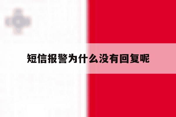 短信报警为什么没有回复呢 短信报警为什么没有回复呢