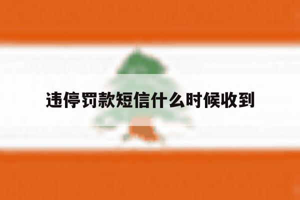 违停罚款短信什么时候收到 违停罚款短信什么时候收到