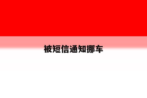 被短信通知挪车 被短信通知挪车
