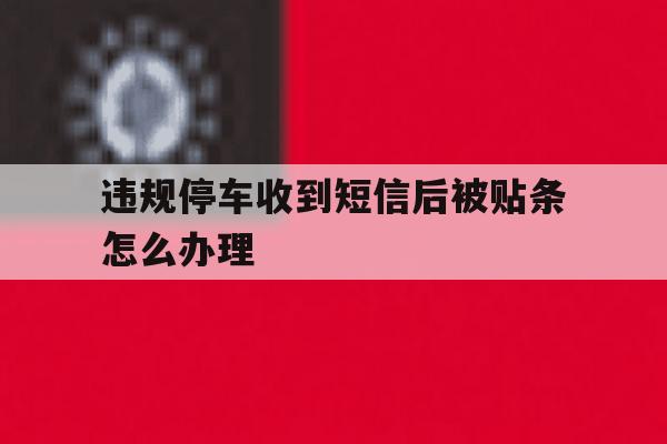 违规停车收到短信后被贴条怎么办理 违规停车收到短信后被贴条怎么办理