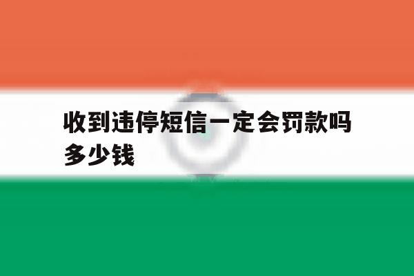 收到违停短信一定会罚款吗多少钱 收到违停短信一定会罚款吗多少钱