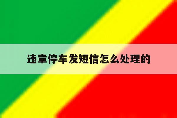 违章停车发短信怎么处理的 违章停车发短信怎么处理的