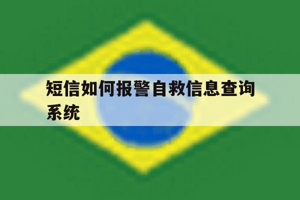 短信如何报警自救信息查询系统 短信如何报警自救信息查询系统