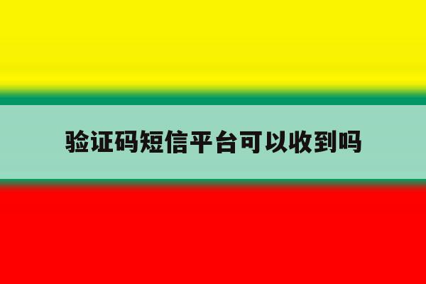 验证码短信平台可以收到吗 验证码短信平台可以收到吗