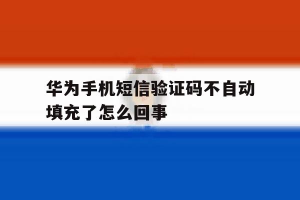 华为手机短信验证码不自动填充了怎么回事 华为手机短信验证码不自动填充了怎么回事