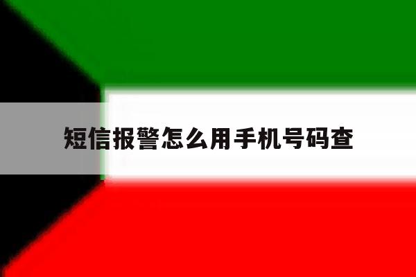 短信报警怎么用手机号码查 短信报警怎么用手机号码查